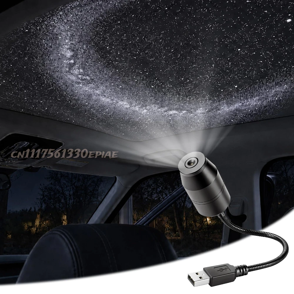 Galaxy Projector, HD Star Night Light Projector, 360°Adjustable USB Starry Sky Night Light for Bedroom Ceiling Car Decor Gift