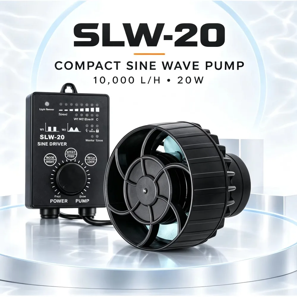 Aquarium Wave Maker Mini Pump Manual Control Sine Wave Pump Suitable for Fresh and Saltwater Fish Tanks