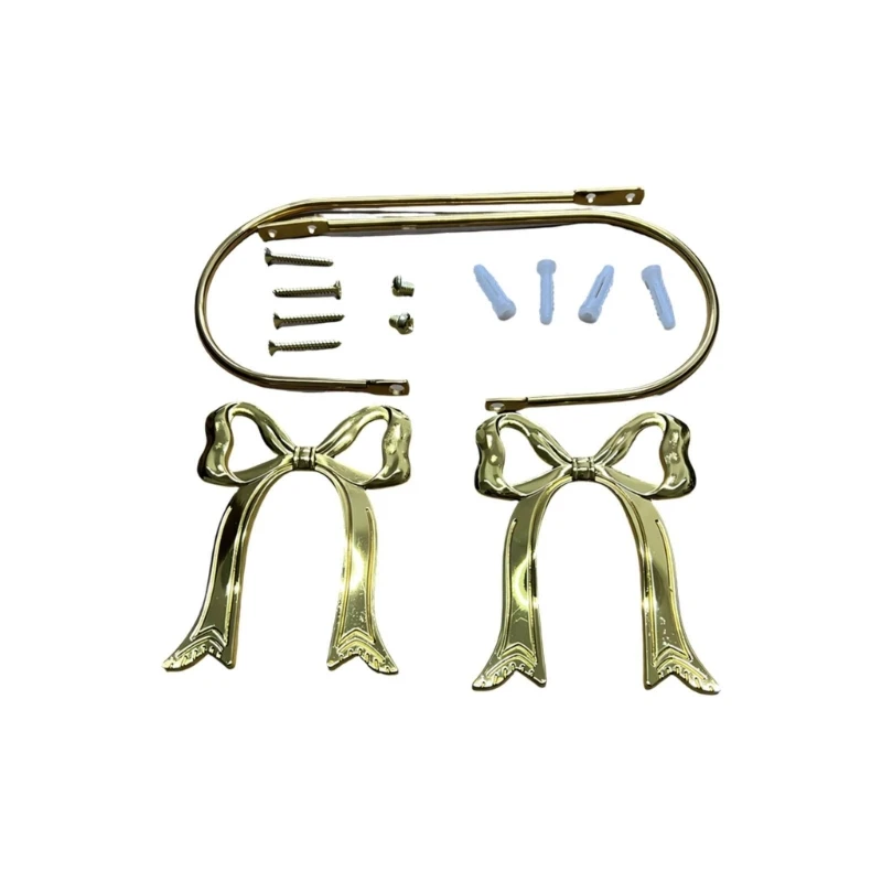 Hochwertige, bronzefarben lackierte Vorhangbefestigungen, 2-teiliges Set, inklusive Schrauben für eine einfache 3 x – Detail 1