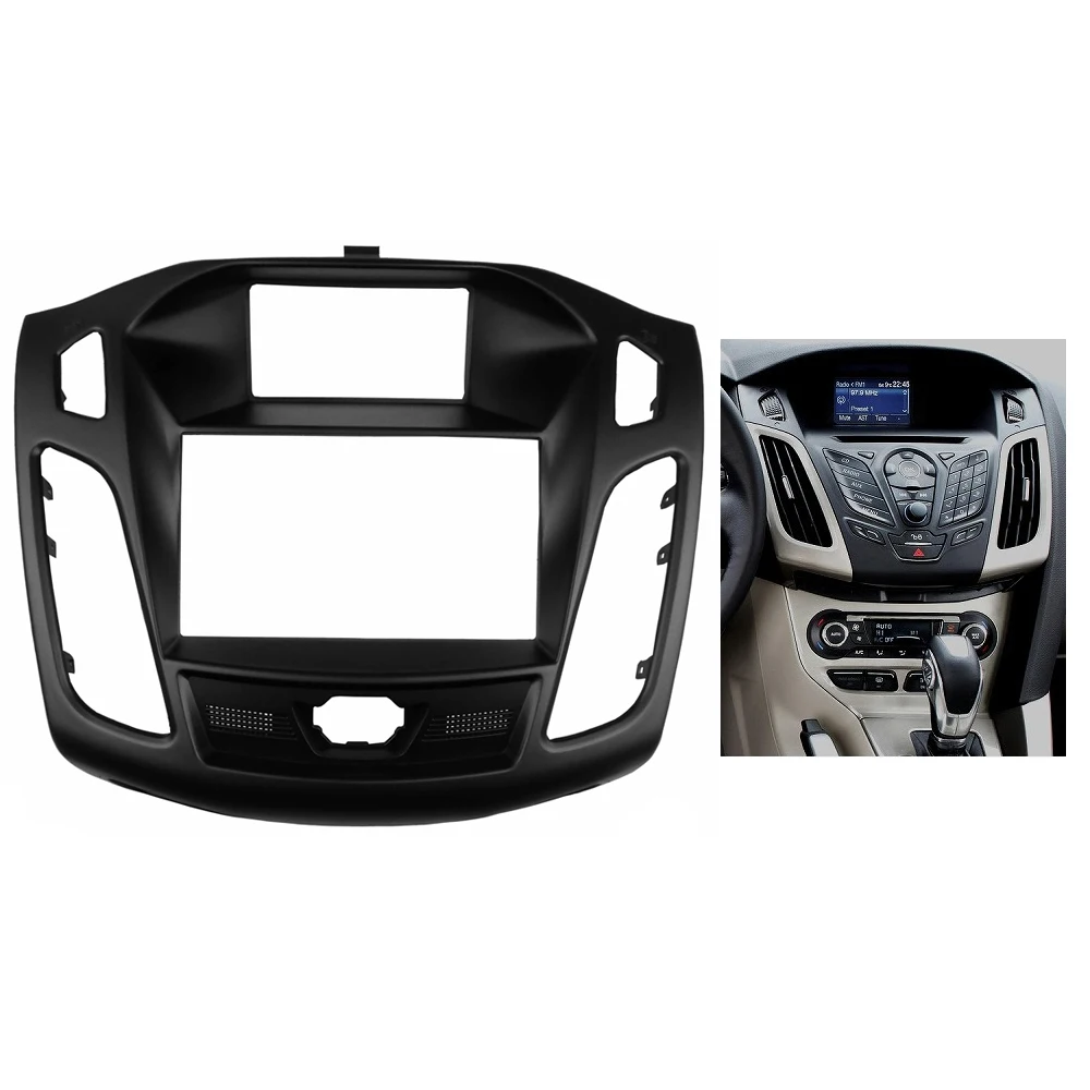 Stereo Panel Fascia for Ford Focus III C-Max 2011+ Radio Face Plate CD DVD Adapter Dash Install Mounting Trim Kit