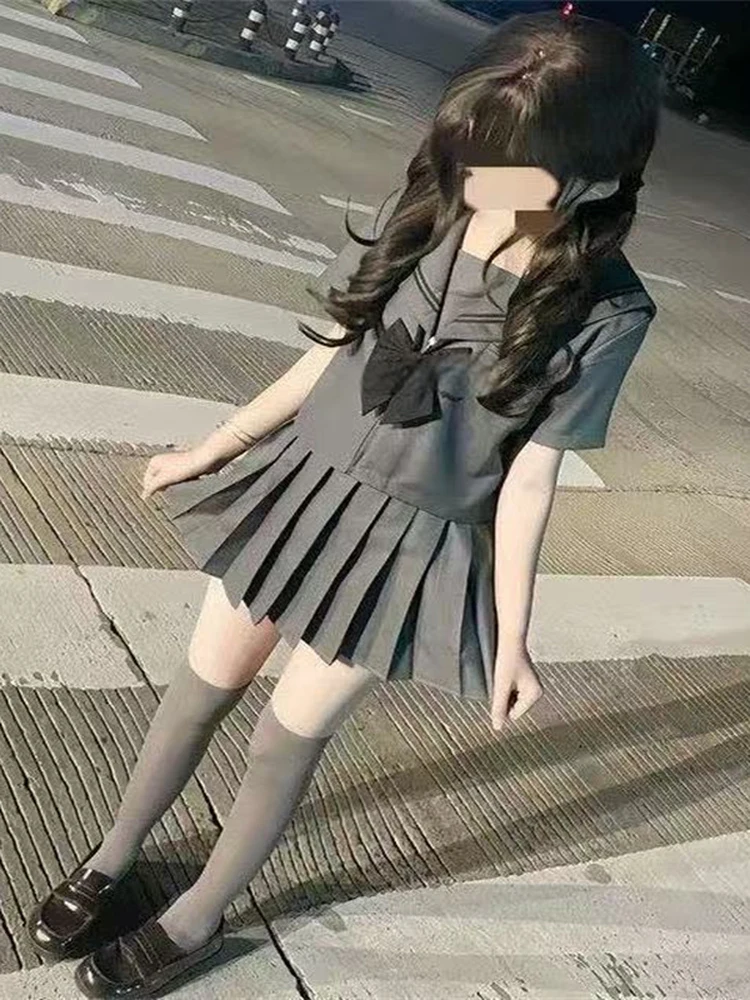 

Аутентичный японский комплект юбки ey20 orm School Supplies Sle Student orms Комплект клетчатой юбки с темно-синим воротником irt