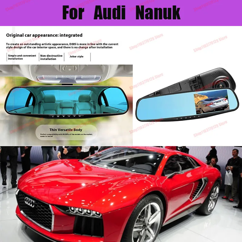 

For Audi Nanuk High definition dual lens driving recorder with front and rear dual recording reverse images Car dvr