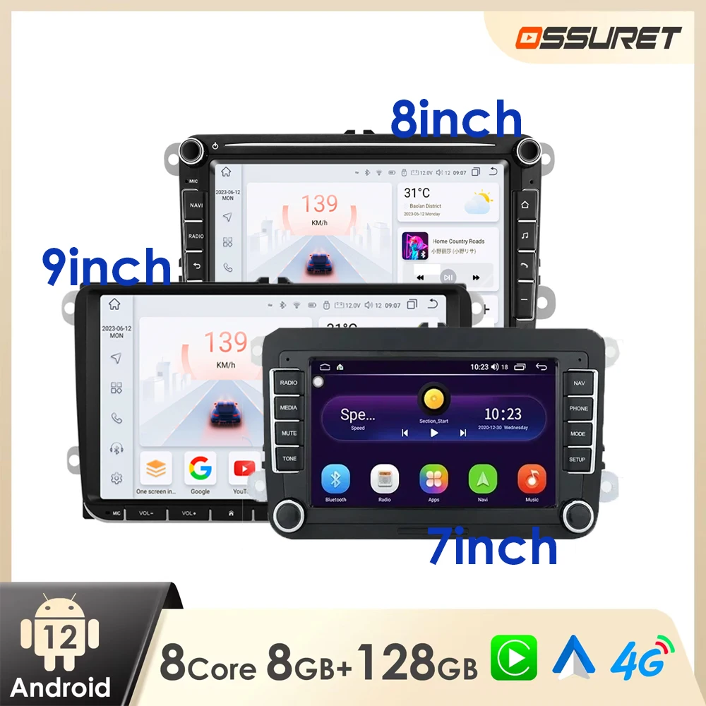 Android Auto-Multimedia für Volkswagen VW Passat B6 GOLF 5 POLO 6 Touran Scirocco Caddy Jetta Amarok Skoda Carplay Radio-Player