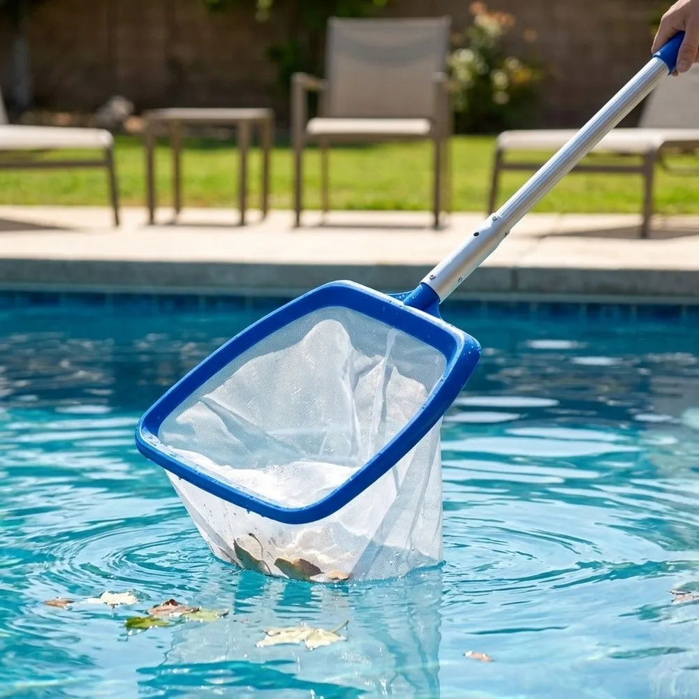 For Routine Pool Maintenance AS Shown Pool Skimmer Net Wide Applications Pool Skimmer Cleaning Tool Leaf Removal Tool