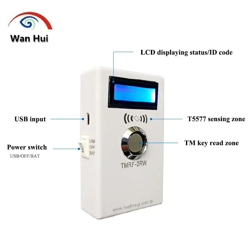 RFID Copier Duplicator 125khz iButton Reader Programmer Cloner Token Tag Clone NFC Decoder TM ID Access Card DS1990A T5577 Key