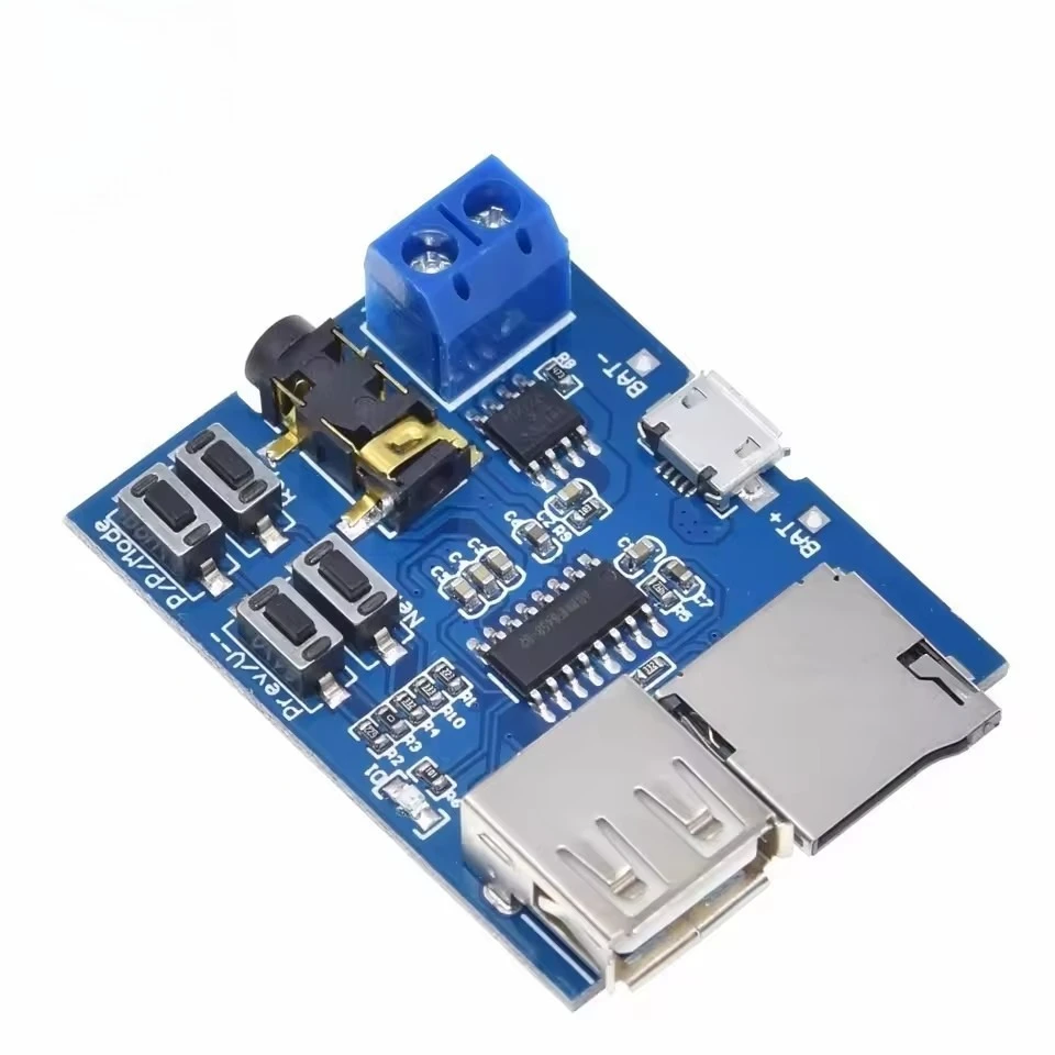 MP3 Audio Decoder Board TF Card U Disk Playback Module Integrated Power Amplifier Lossless Music Player Module For Arduino DIY