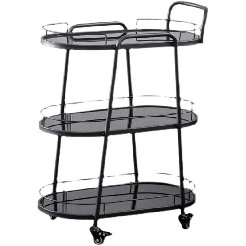 Nordic mobile dining cart, tea cart, trolley, side cabinet, household wine cart, beauty salon, trolley rack