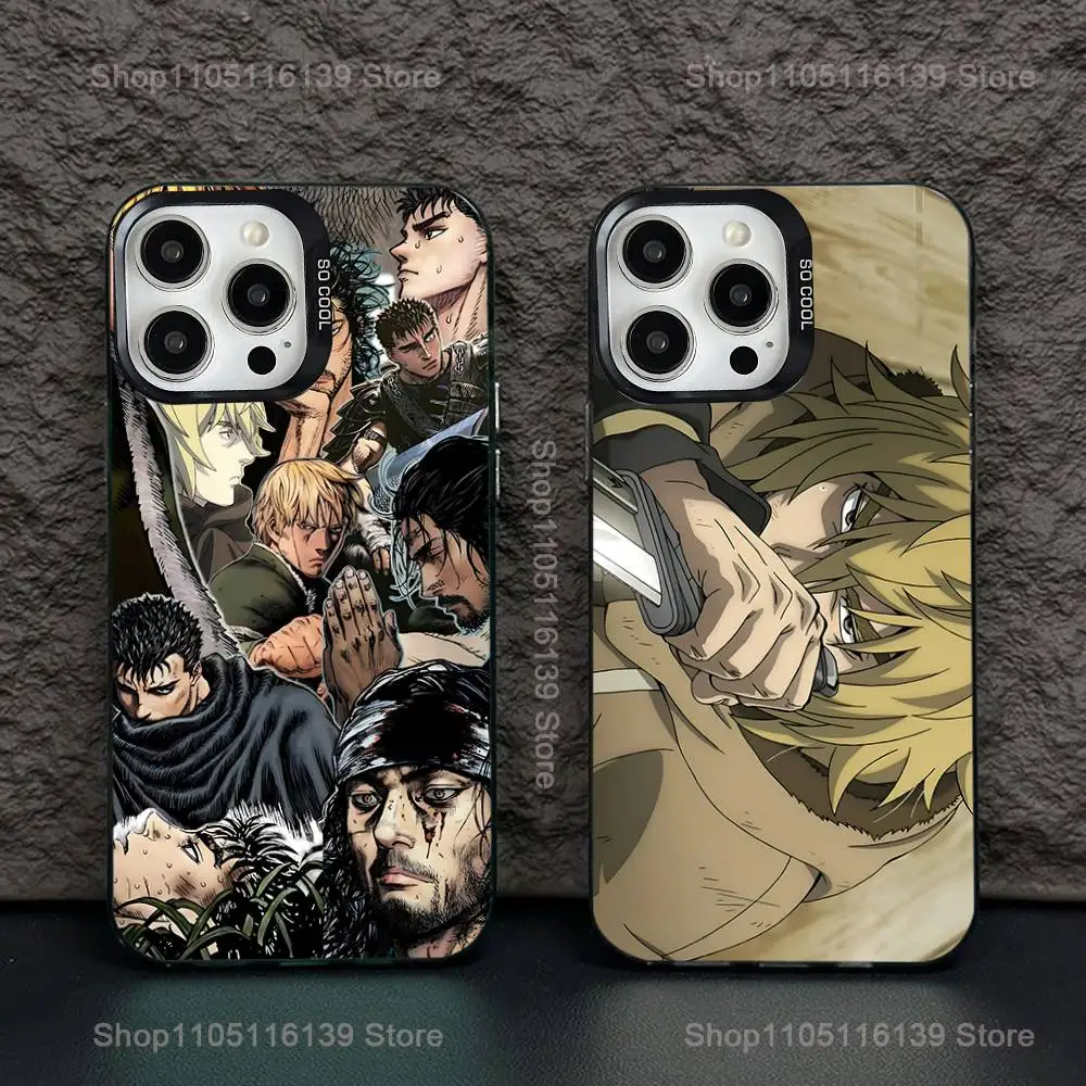 

V-Vinland S-Sagas Manga Phone Case For iPhone 16,15,14,13,12,11,Pro,XS,Max,Plus,Mini,SE Black Candy Matte Shockproof Cover