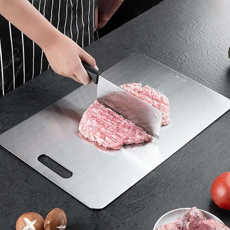 1.5MM Double Thick Titanium Cutting Board for Home Kitchen Cooking Outdoor Camping Hiking Backpacking