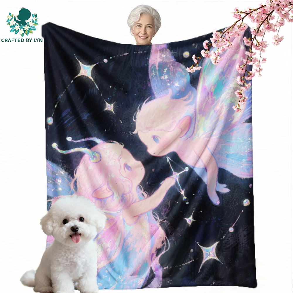 

Flannel | Flowers,Animal,Constellation| Room Decor Blanket, Camping Stuff,Festive Gift Selectio | Soft and delicate | Keep warm