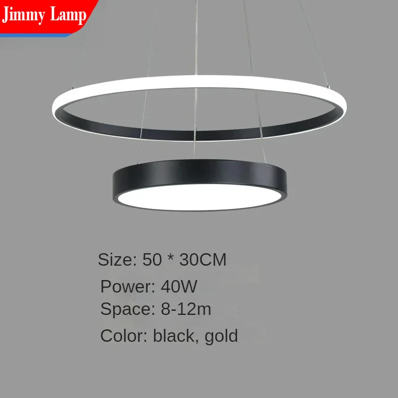 Nordic decorativo preto circular luz pingente para criativo quarto restaurante hall bar interior luminárias led