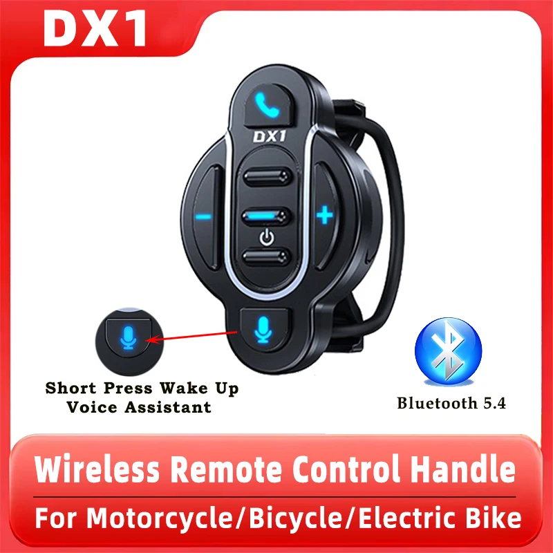 

DX1 Wireless Remote Control Grip For Motorcycle/Bicycle/Electric Bike Voice Assistant Answer The Phone IP65 Waterproof