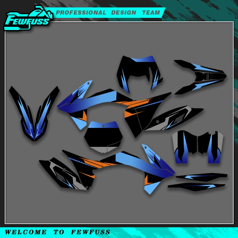 

Fewfuss пользовательские графические наклейки, наклейки с индивидуальным номером, имя для KTM EXC EXC-F 125 250 300 350 450 2012 2013 SX SXF 11-12