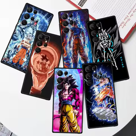 D-Dragon Ball Z Anime G-Goku For Samsung Galaxy S24 S23 S22 S21 S20 FE S10 S10E Plus Ultra Pro Lite 5G Black Phone Case