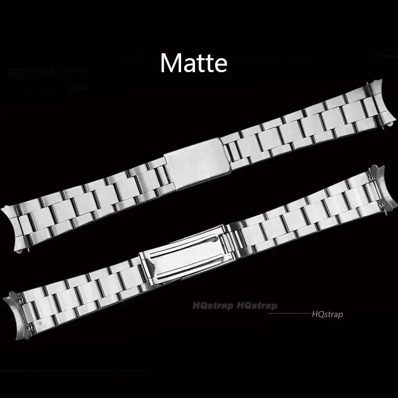 Stainless Steel Watchband for Rolex 18mm 19mm 20mm 21mm Men Sport Band for Oyster Curved End Replacement Metal Bracelet