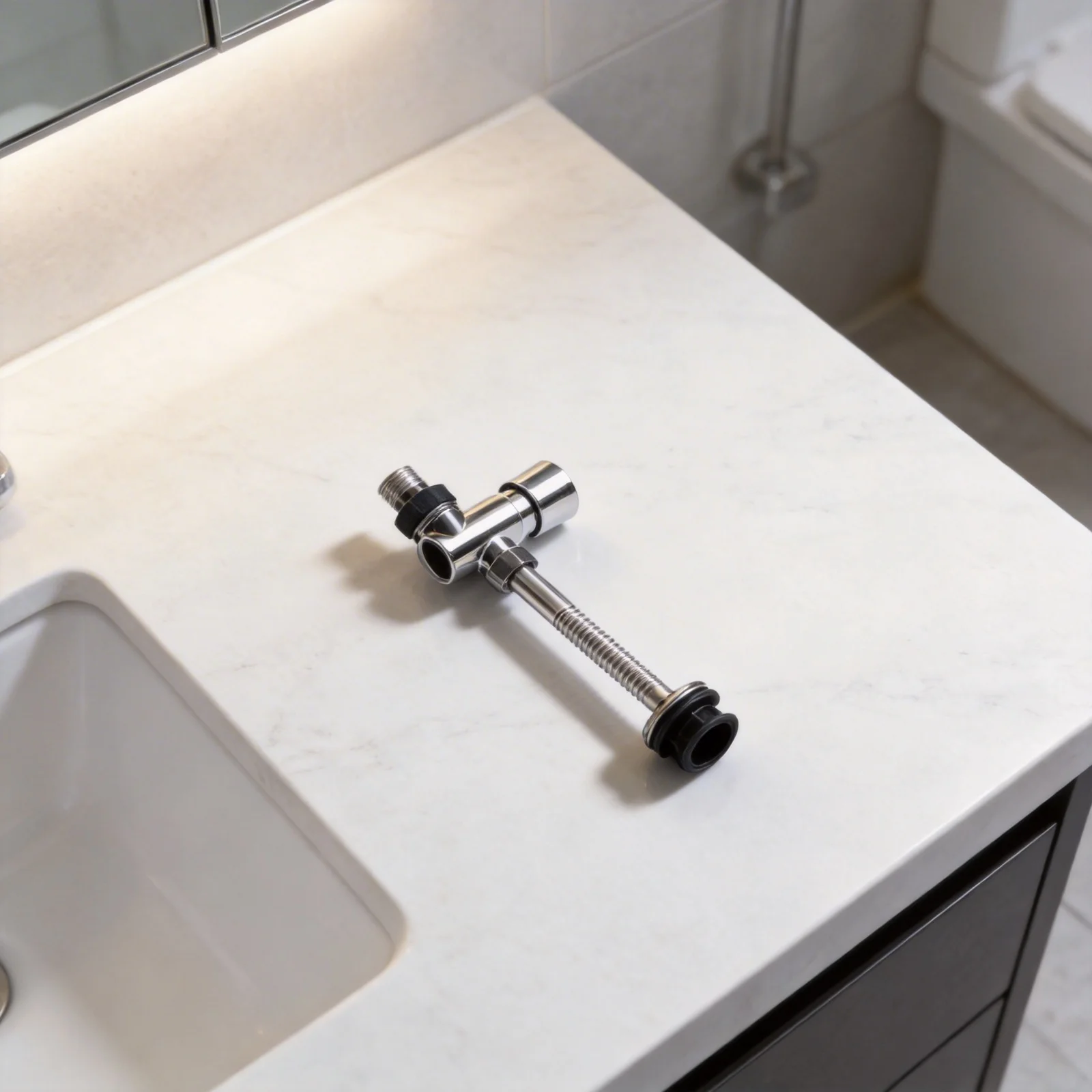 Button Type Urinal Flush Valve Water Saving Technology Simple and Elegant Alloy Material Convenient to Operate