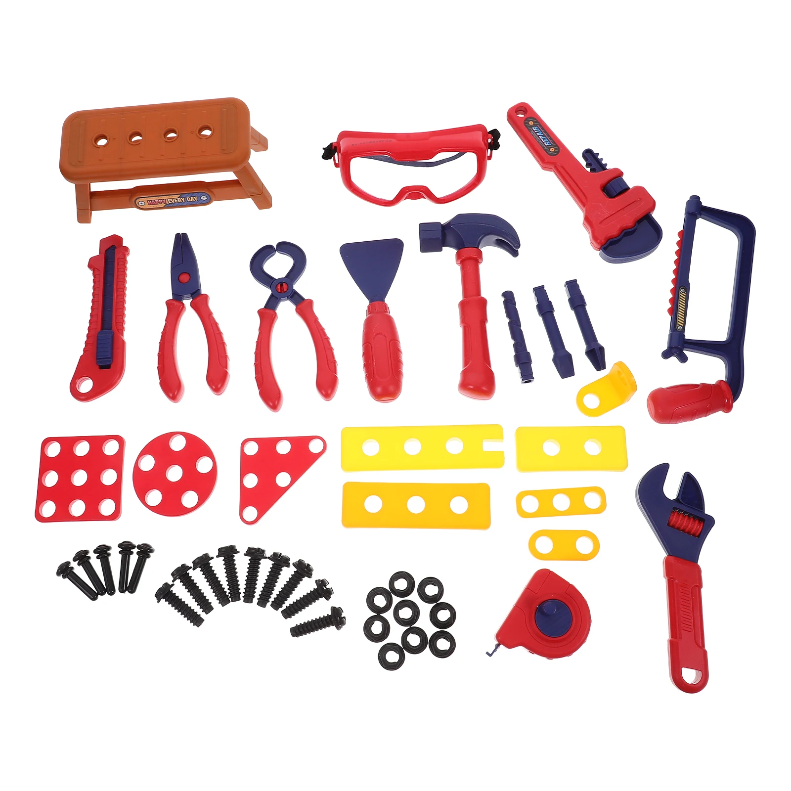 Repareren gereedschapsset voor kinderen Leren speelset voor peuters Plastic gereedschapskist Fantasiespel Kinderen Cadeau voor kinderen Hand-oogcoördinatie