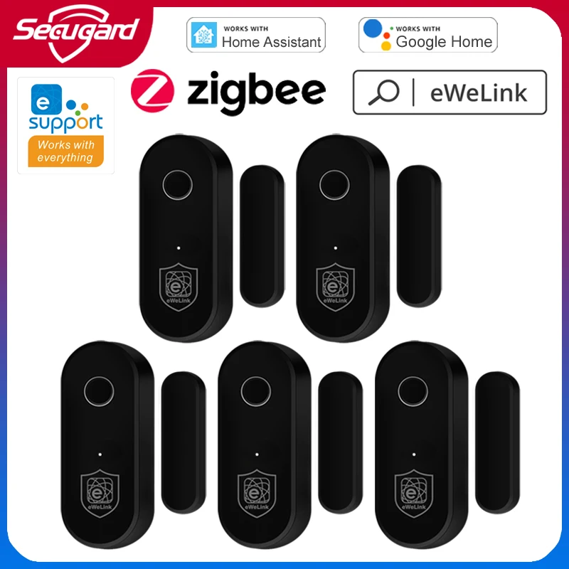 Zigbee Door Window Sensor Open Closed Detector EweLink APP Control Smart Home Security Alarm Support Alexa Work With Gateway