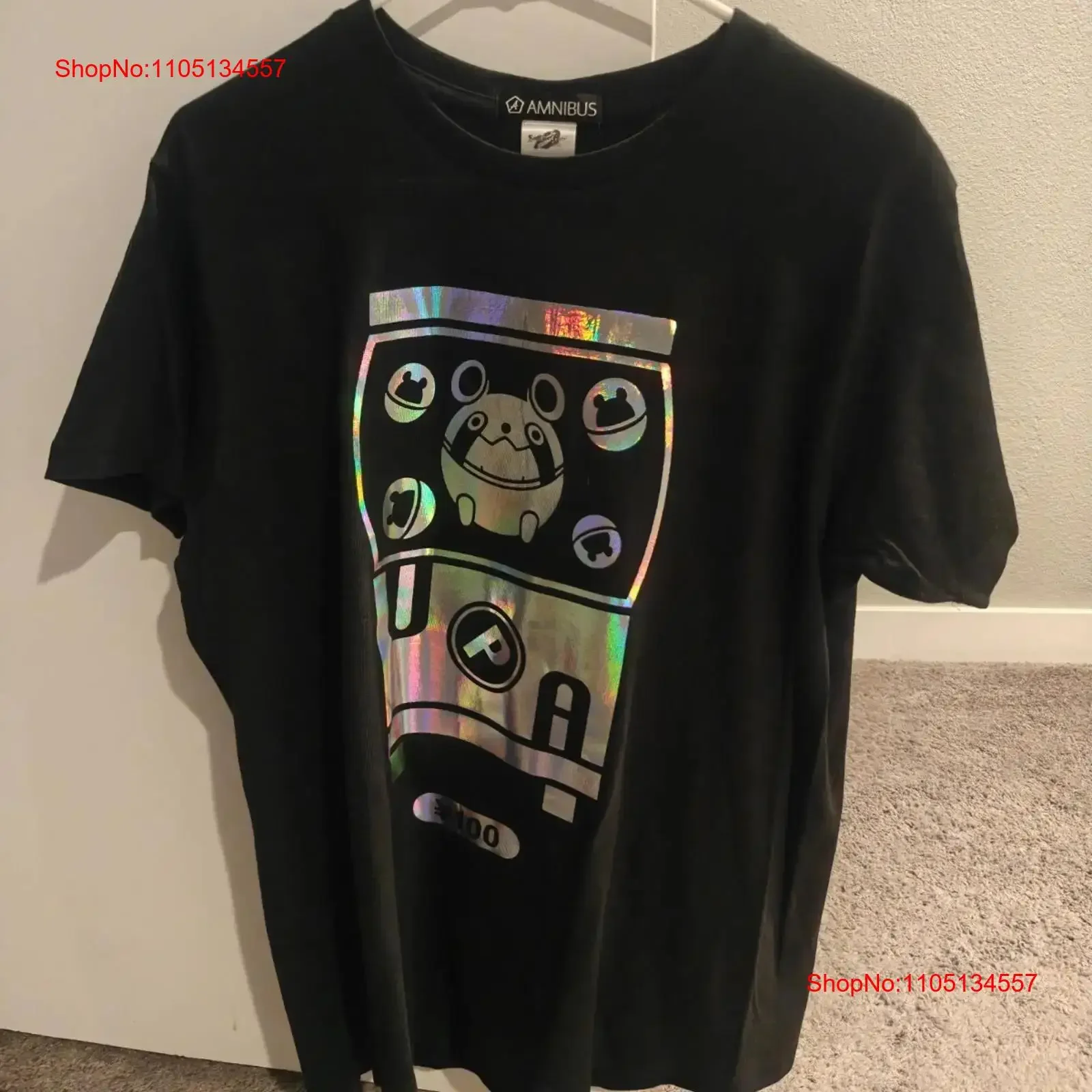 EXTREMELY RARE Amnibus Steins Gate 0 UPA Gachopan Capsule Toy T Shirt L Size vintage Washed Versatile Casual fashion Soft
