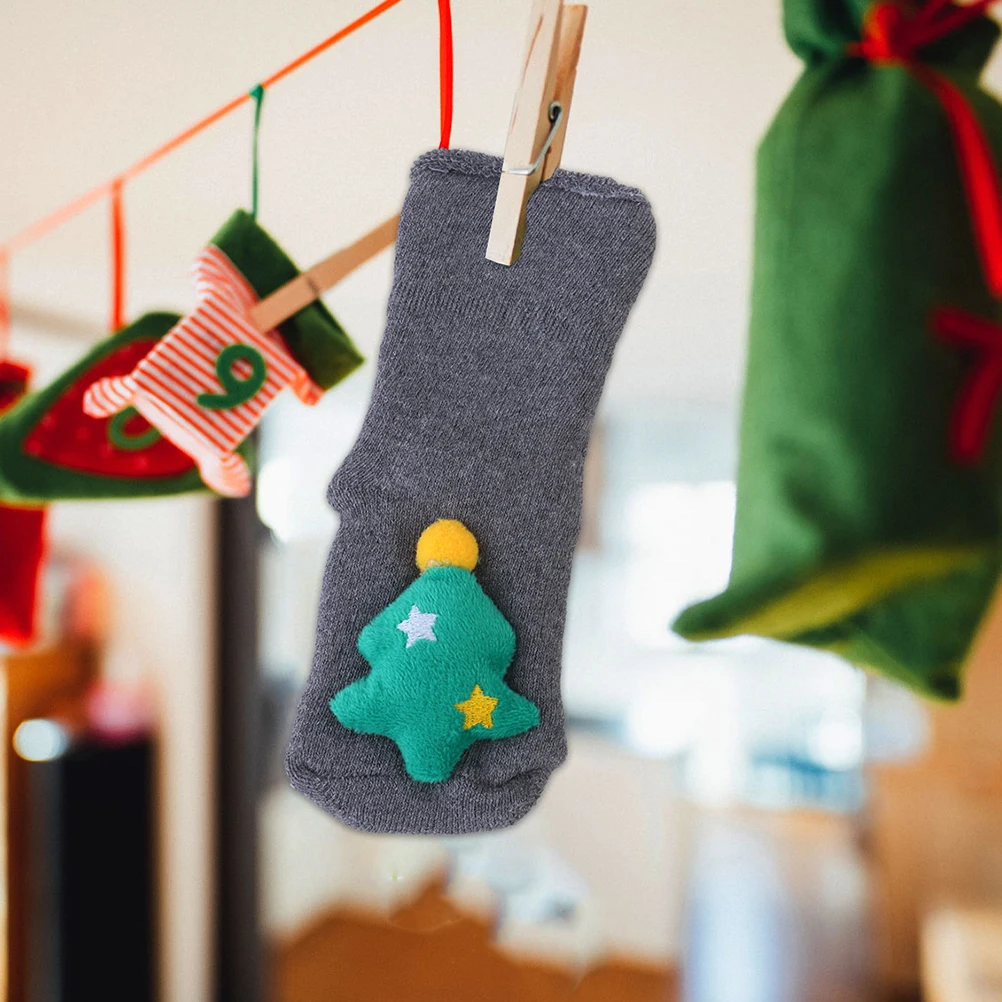 

1 Pair Christmas Socks For Baby Cotton Anti Skid Room Socks Comfortable Breathable Holiday Gift Cartoon Pattern