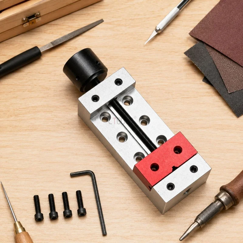 Table Flat Clamp Precision Mini Vise Engraving Machine CNC Drilling Machine  All Aluminum Operation Manual Table Clamp
