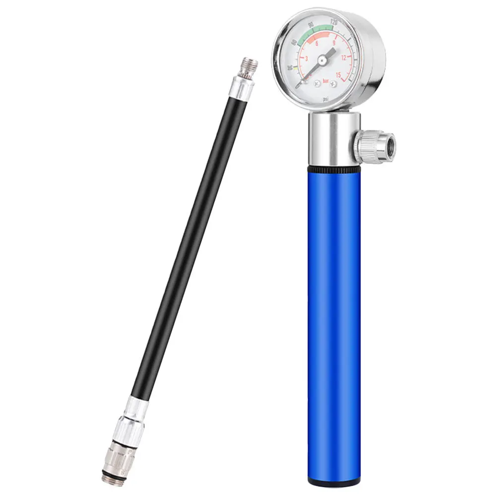 

Portable Aluminum Alloy Ball Pump Pressure Gauge Hand Air Pump for Bike Basketball Soccer Volleyball Rugby Sports Use