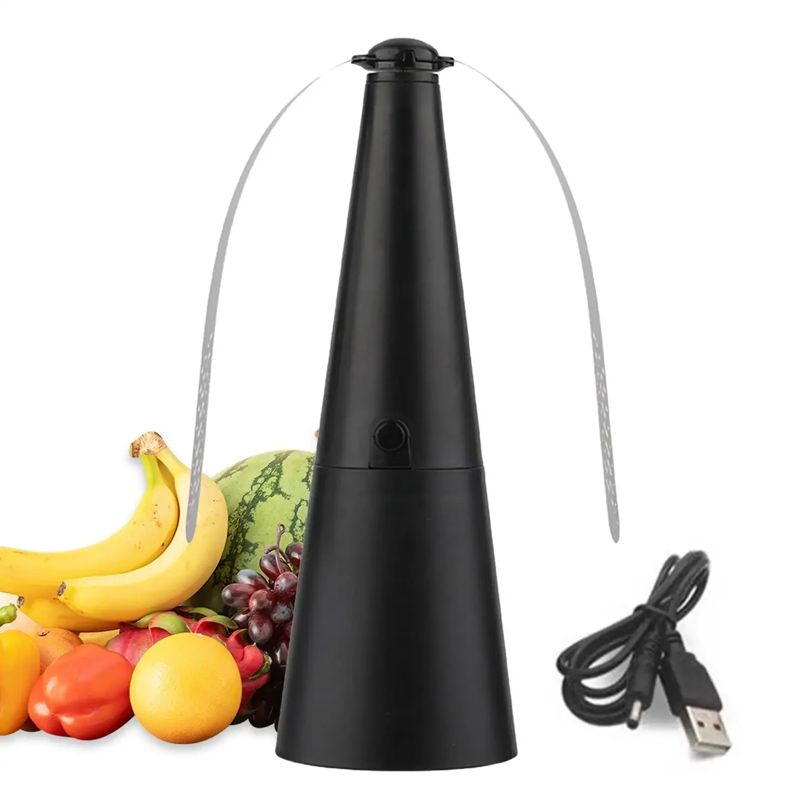 

Automatic Mosquito Repellent Fan Battery Powered Portable Fly Fan Fly Swatter Food Rotating Fan for Home Outdoor Picnic