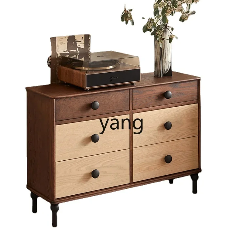 

LMMCabinet Bedroom Living Room Retro Storage Cabinet French Retro Bed Front Cabinet