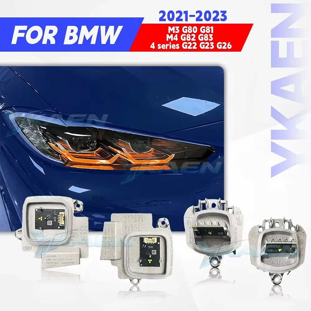 Желтый светодиодный модуль Angel Eyes DRL для BMW M3 G80, M4 G81, G82, G83, 4 серии G22, G23, G26 (без лазерных фар), дневные ходовые огни, янтарно-синий.