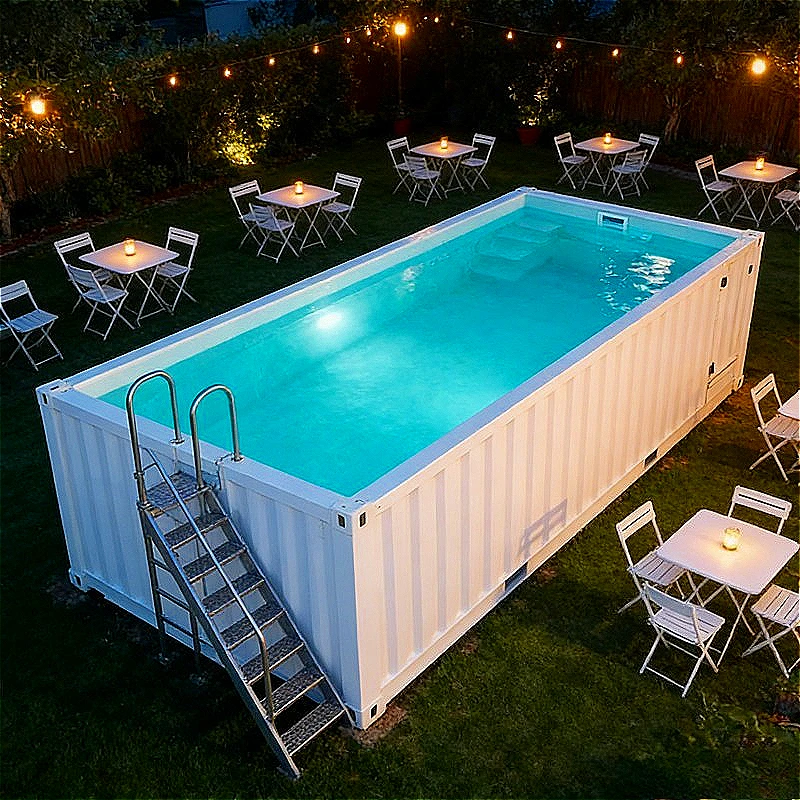 Large Steel Frame Container Pool Spacious Design Customized Dimensions for Comfortable Family Swimming Recreation High Quality