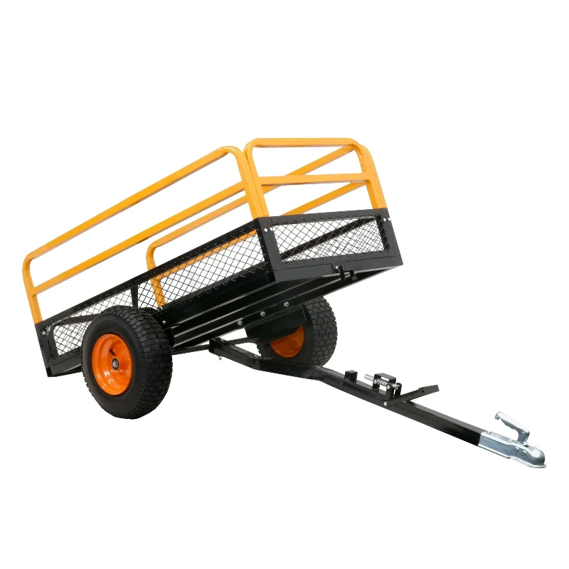 Best Price Multi-Purpose Small ATV Trailer Low MOQ Metal Dump with Pull behind Design for Small Tractor or Lawn Mower