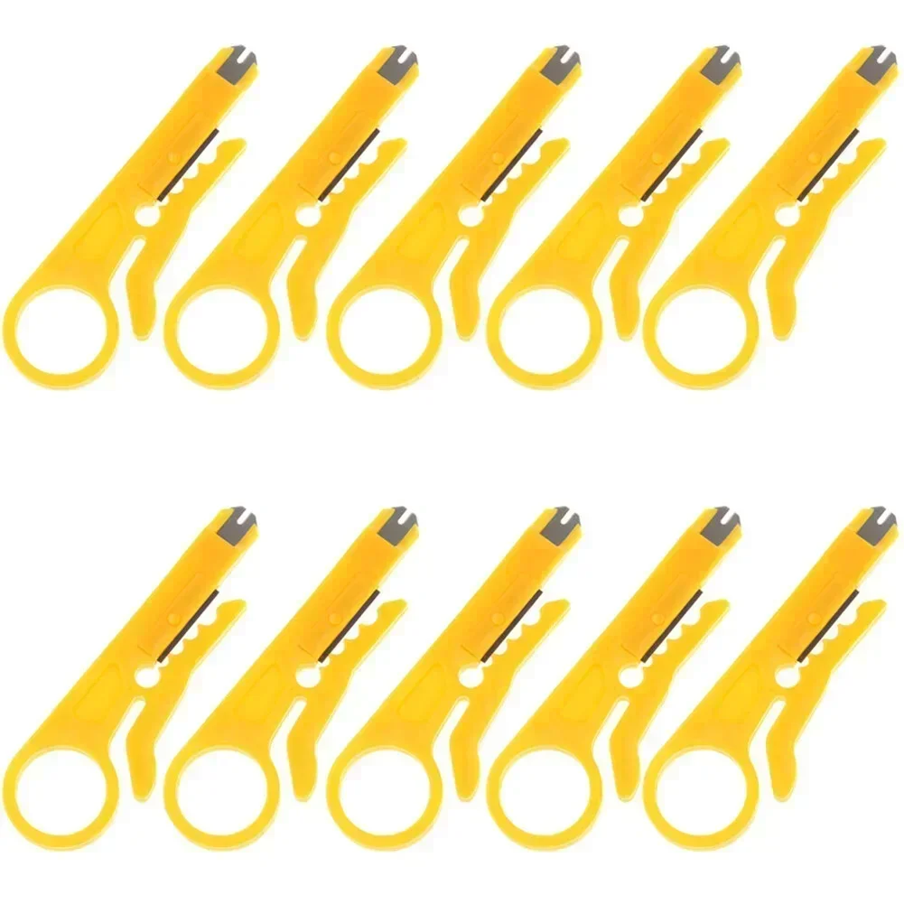 

10pcs Mini Portable Wire Stripper Cutter Plastic Strip Data Cable Wire Punch Down Cutter Stripper Manual Pliers Tool Repair Tool