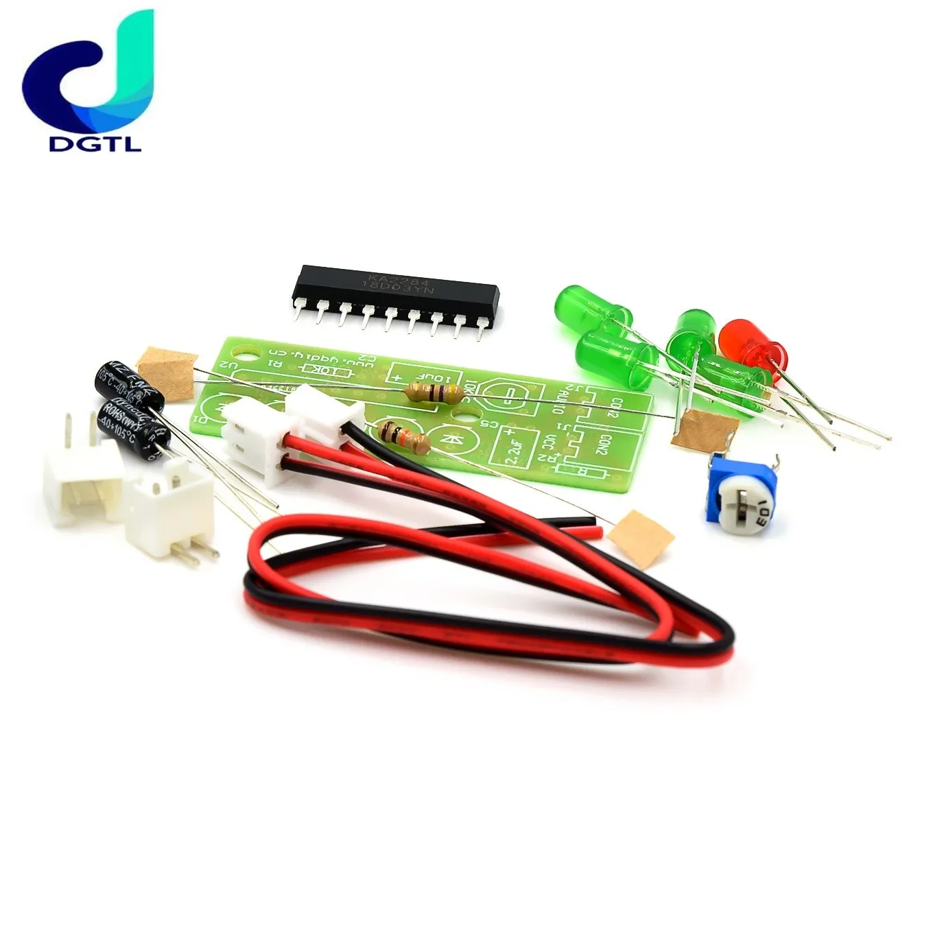 

Electronic Kit Parts 5mm RED Green LED Level Indicating 3.5-12V KA2284 DIY KIT Audio Level Indicator Suite Trousse DIY