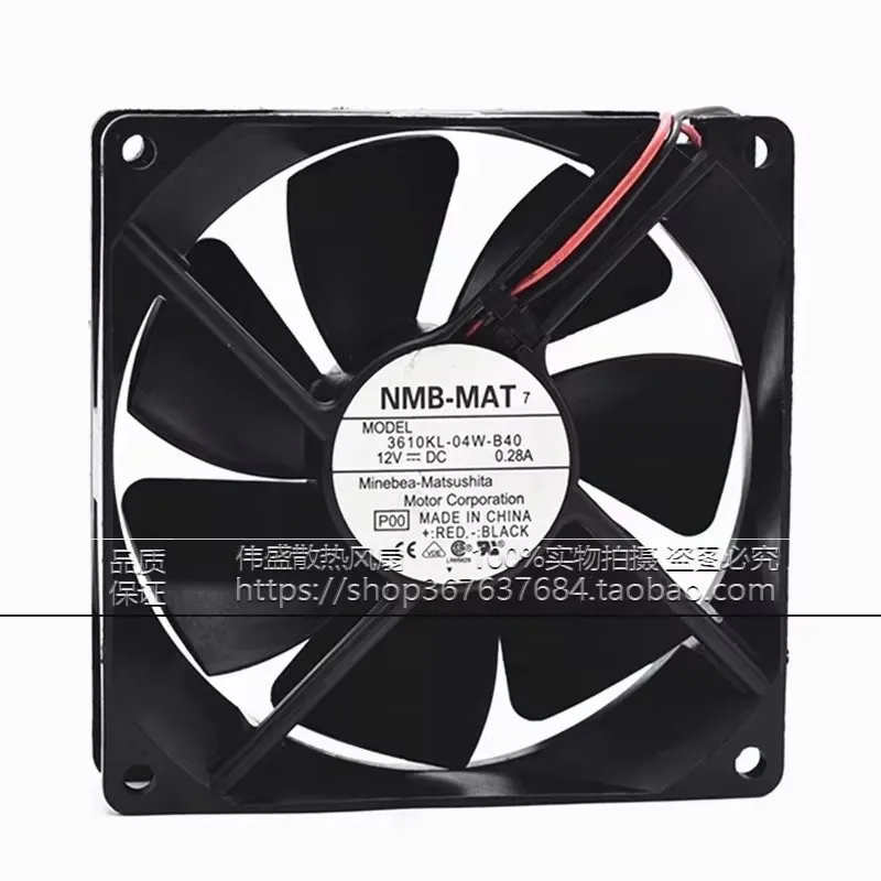 Original 92 * 92 * 25MM 9CM 3610KL-04W-B49/B40 12V 0.28A power supply chassis cooling fan