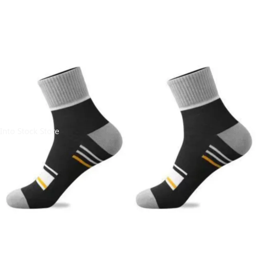 Men\'s Pure Cotton Socks Spring Striped Casual Socks Men\'s Anti-odor Antibacterial Business Socks High Quality Sports Sock Meias