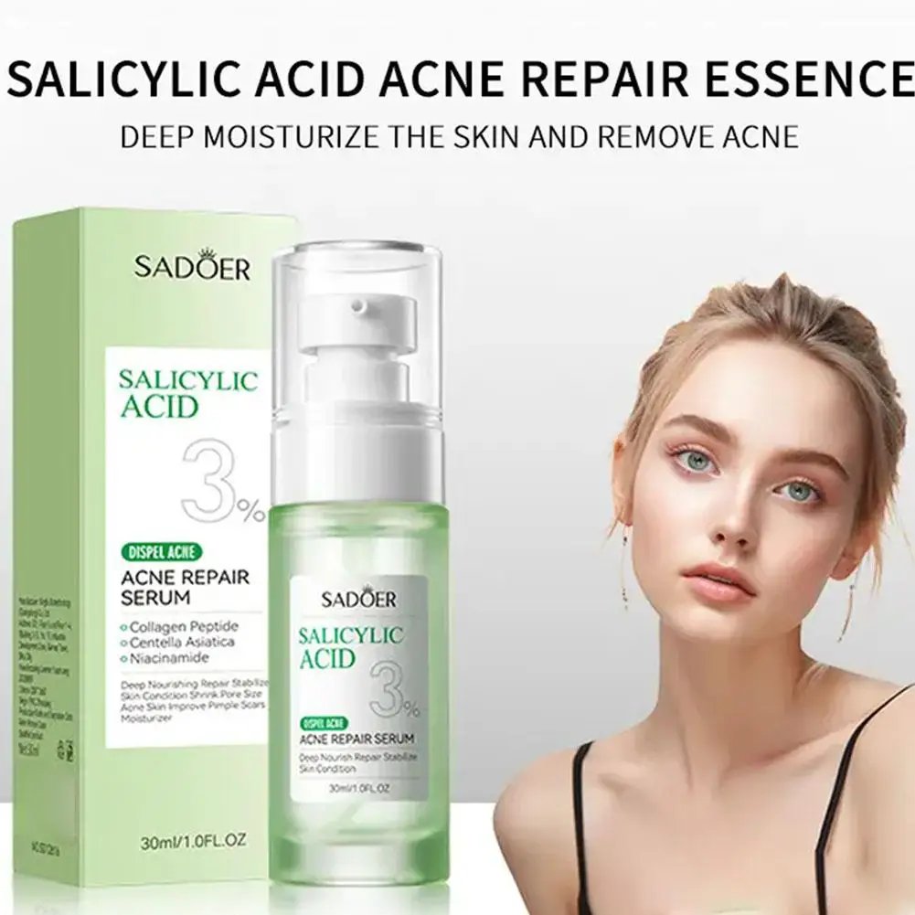 Anti Acne Face Serum Moisturizing Salicylic Acid Pimple Acne Removal Skin Pores Oil Scar Care Blackhead Control Shrink W8J1