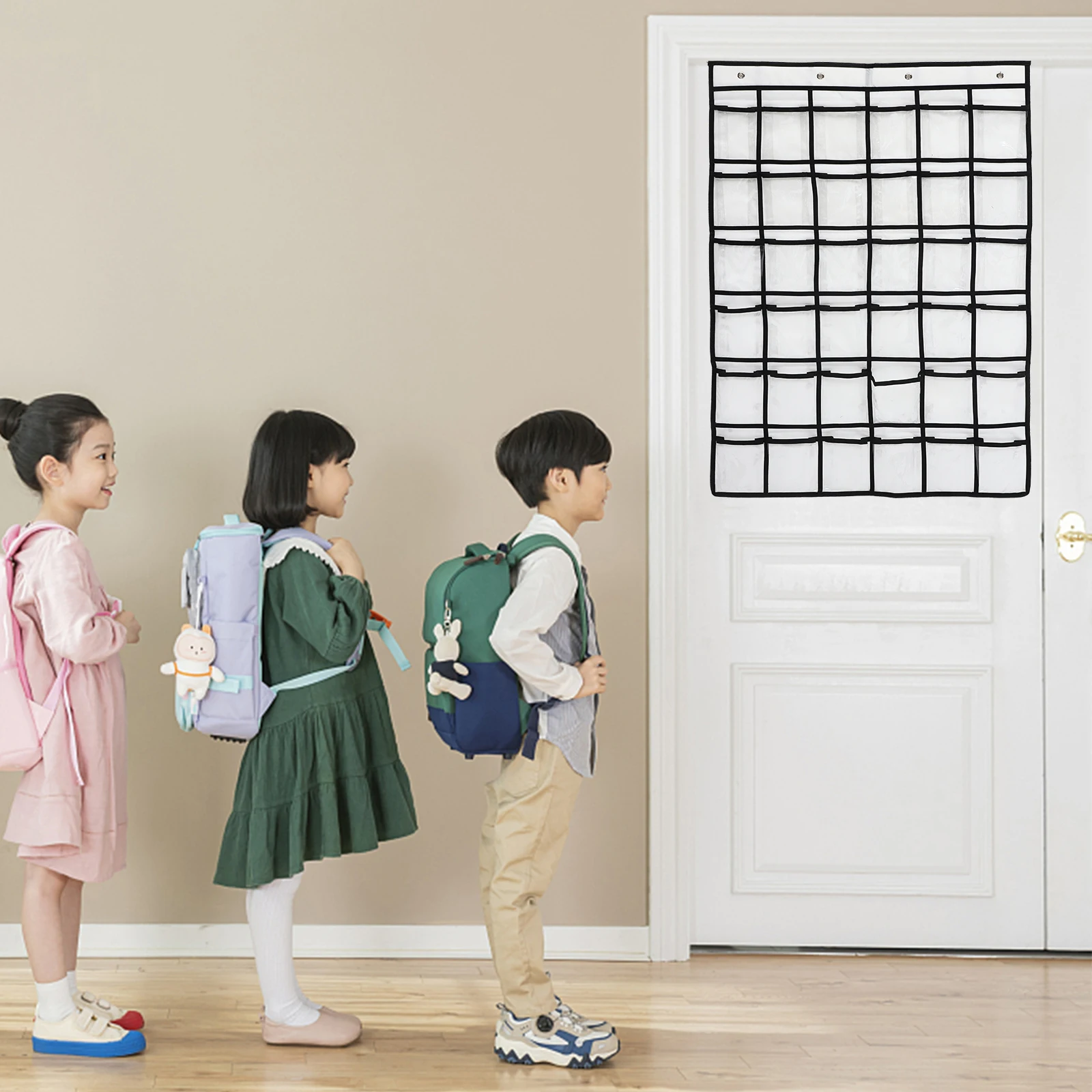 

Hanging Phone Storage Bag Over Door Cell Phone Holder Classroom Office Organizer Calculator Pouch Whiteboard Eraser