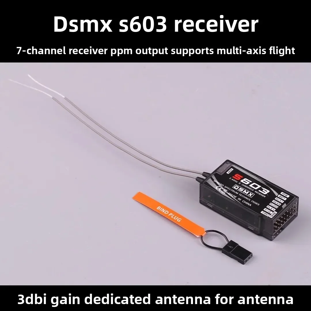 S603 receiver aircraft model ultra long distance dsm2 dsmx 6-way AR6210 substitute separate ppm output