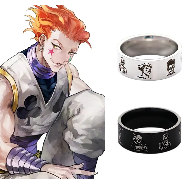 Anime HUNTER×HUNTER Ring for Men Hisoka Killua Zoldyck Party Gift Fashion Trend stainless steel Jewelry Silver Color Accessories
