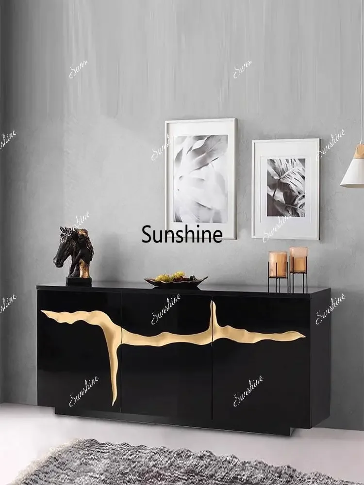 

Modern simple light luxury dining side cabinet integrated wall locker