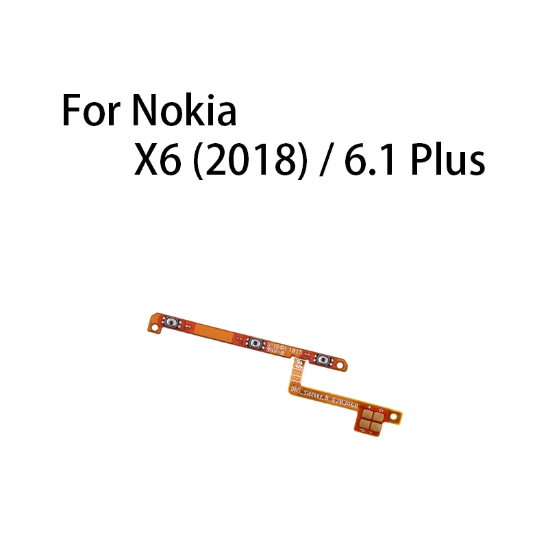 

Power ON OFF Mute Switch Control Key Volume Button Flex Cable For Nokia X6 (2018) / 6.1 Plus TA-1099