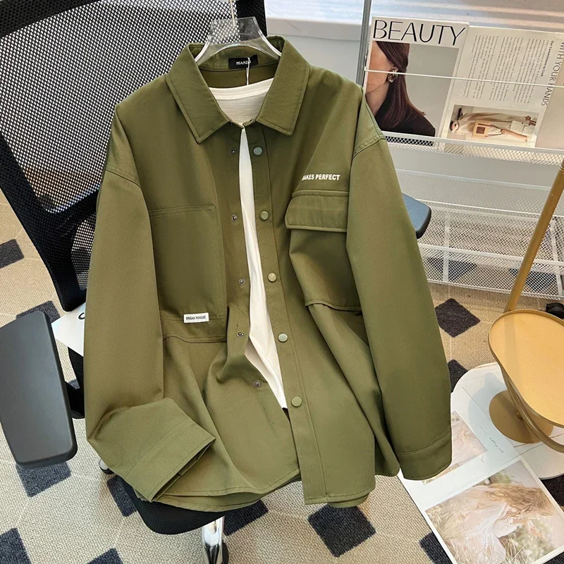 

Men's Daily Casual Long Sleeve Shirt Coats Outerwear Men's Velvet Shirt Trendy Workwear Corduroy Jacket Tops