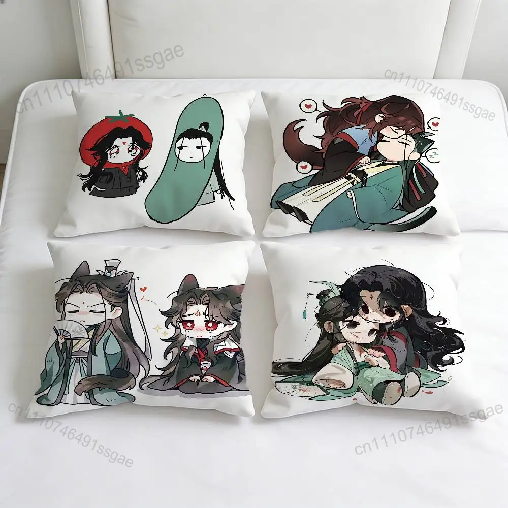 

L-Luo Binghe Shen Qingqiu Decorative Square Pillow Cover Soft & Comfortable Pillow Case Sofa Bed Home Decoration