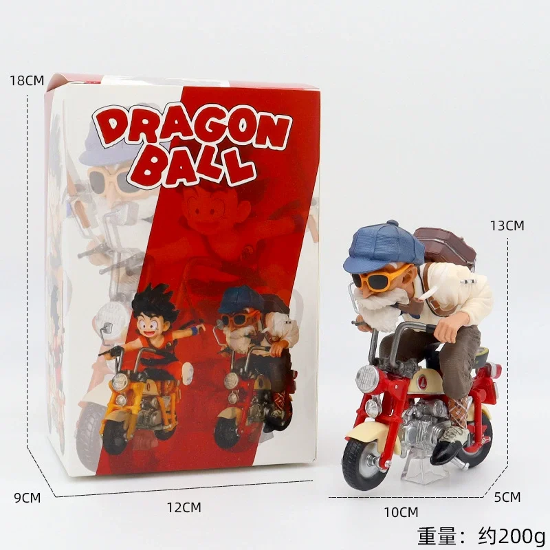 13cm 드래곤 볼 Z 애니메이션 피규어 손오공 마스터 로시 기관차 Pvc 액션 Kame Sennin 오토바이 장난감 어린이 수집가