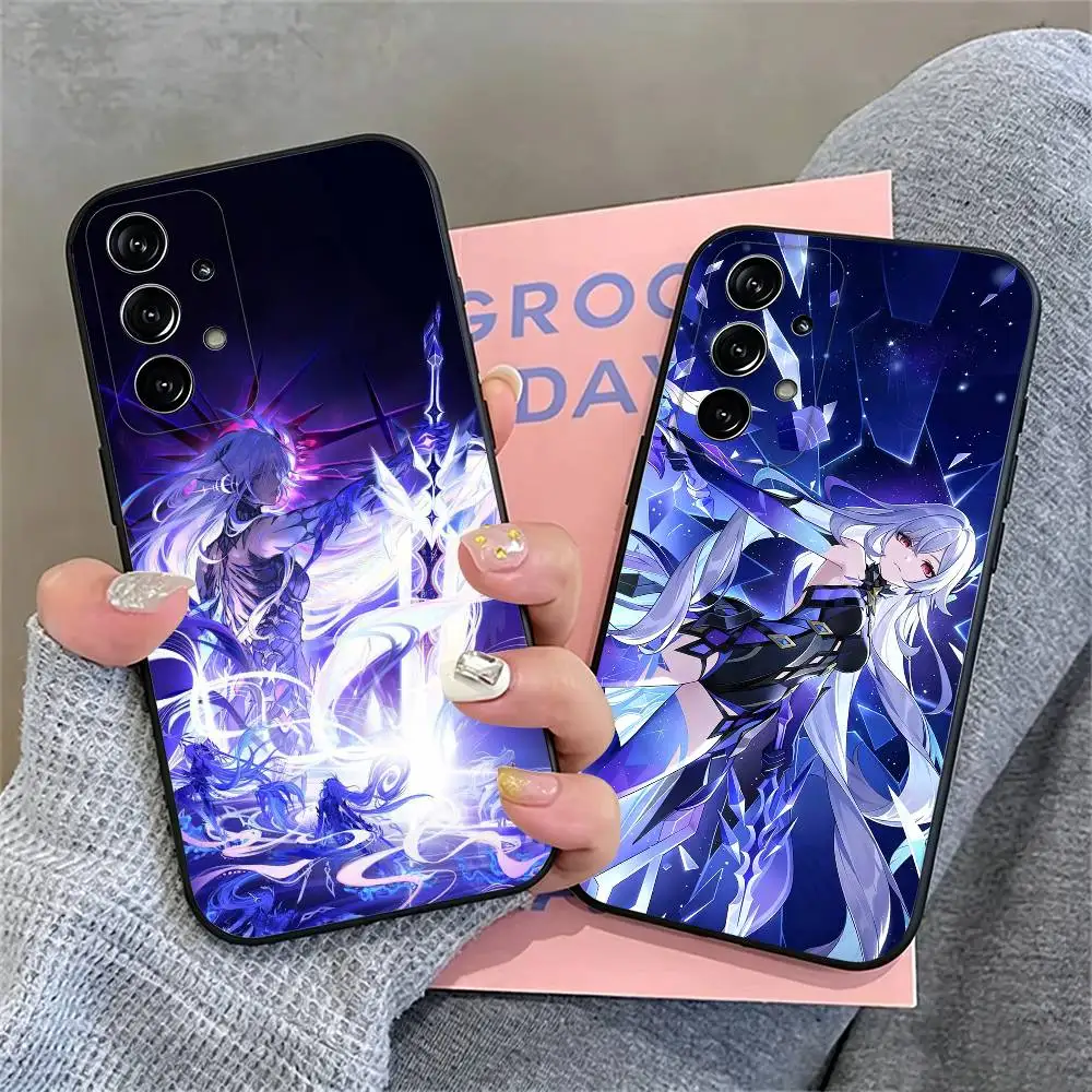 Impact Genshin S-Skirk Game Phone Case For Samsung S26,S25,S24,S23,S22,S21,S30,Ultra,Plus,Fe,Soft Silicone Black Cover