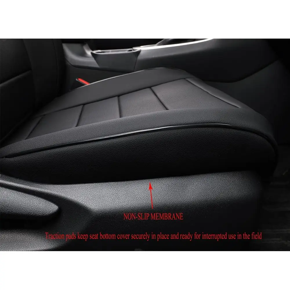 Custom Seat Covers for Cars and SUVs - Full Set in Leatherette Black (2013-2020 Models)