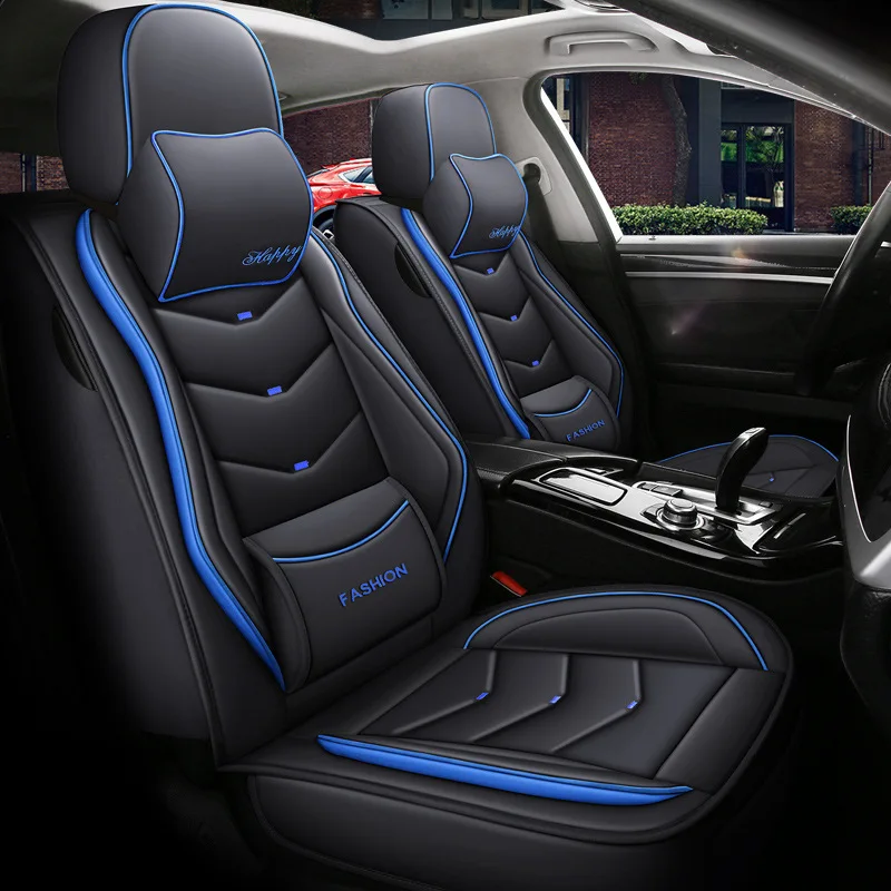 PU Leather Cartoon Auto Seat Covers for Dodge Avenger Caliber Challenger Charger Dart Durango of 2021 2020 2019 2018 2017 2016