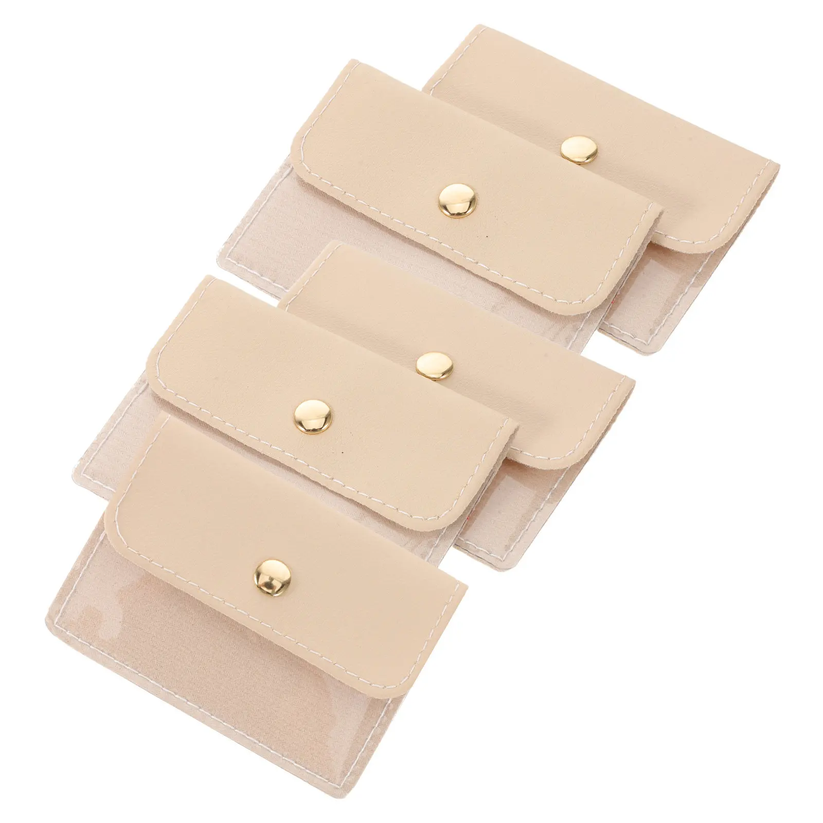 

5Pcs Clear Jewelry Bags Mini Transparent Snap Closure Organizer Pouch Portable Travel Storage for Bracelets Rings Earrings