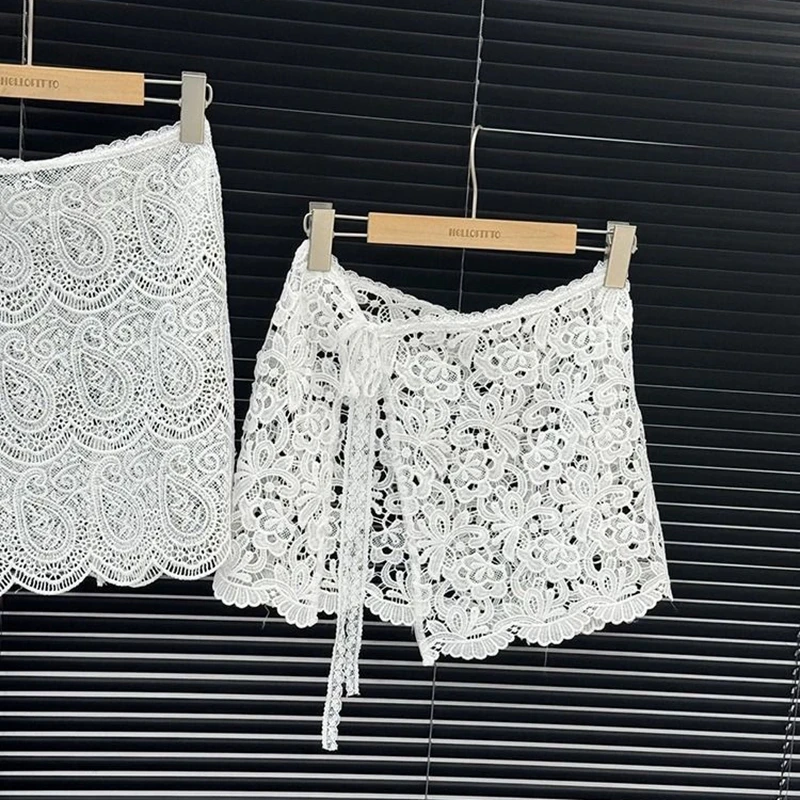 Women's Trendy Boho Hip Scarf Cover-Ups Lace Floral Sheer See-through Tribal Triangle Hip Scarves Skirt Belly Dance Costume