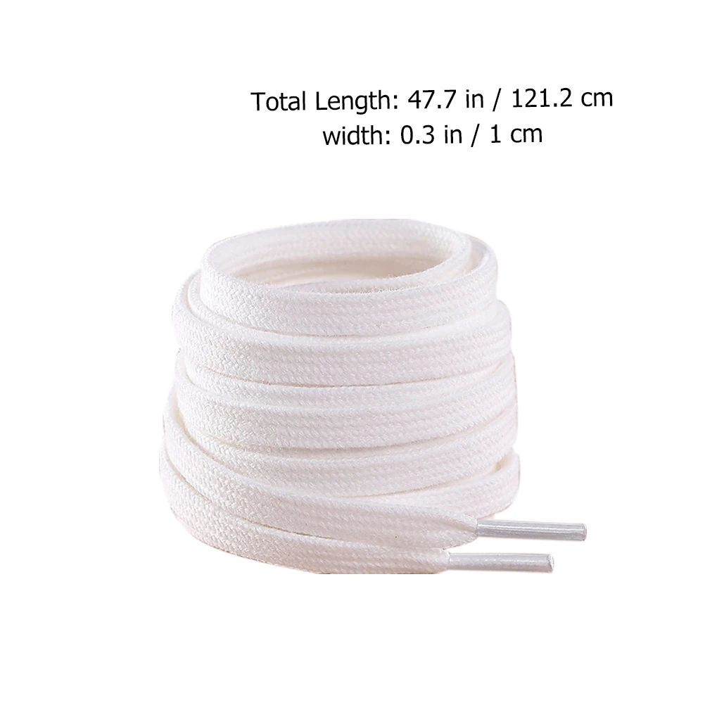 

3pcs 3 Pairs Shoelaces Flat Cotton Laces for Shoes Men Women Durable Soft Material Pure Color Anti Skid Fits Sneakers Boots
